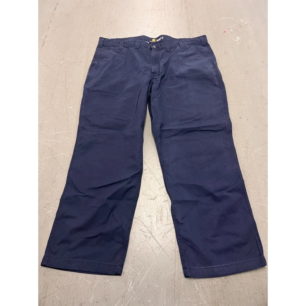 Carhartt Carpenter Pants Men's 44x30 Navy Blue‎ Relaxed Fit Wide Leg Workwear